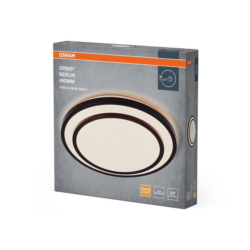 Osram - LED mennyezeti lámpatest ORBIS BERLIN LED/36W/230V Ø 49,2 cm fekete