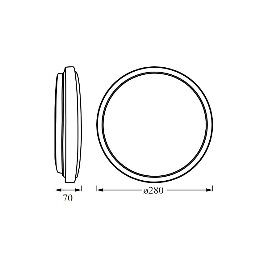 Osram - LED mennyezeti lámpatest ORBIS LONDON LED/16W/230V Ø 28 cm fekete