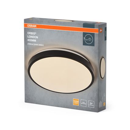 Osram - LED mennyezeti lámpatest ORBIS LONDON LED/24W/230V, Ø 39,5 cm, fekete