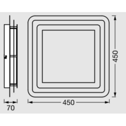 Osram - LED mennyezeti lámpatest ORBIS SPIRAL LED/26W/230V 45x45 cm fehér
