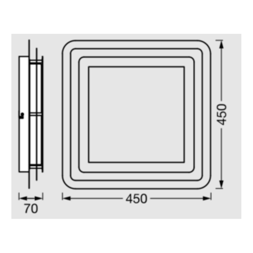 Osram - LED mennyezeti lámpatest ORBIS SPIRAL LED/26W/230V 45x45 cm fehér