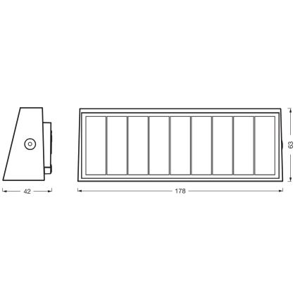 Osram - LED dimmelhető napelemes fali lámpatest ENDURA STYLE LED/7,1W/4,2V 2000 mAh IP44 antracit
