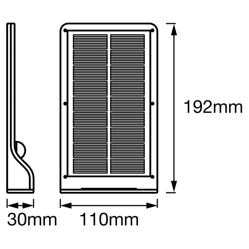 Osram - napelemes LED fali lámpatest érzékelővel DOORLED LED/3W/3,3V 2000 mAh IP44 ezüst