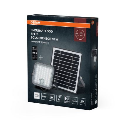 Osram - LED dimmelhető napelemes reflektor érzékelővel ENDURA LED/10W/4,2V 4000K IP65 fekete + távirányító