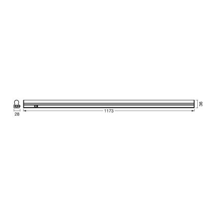 Osram – BATTEN LED pult alatti lámpatest mozgásérzékelővel, 14 W, 230 V, 120 cm, fehér