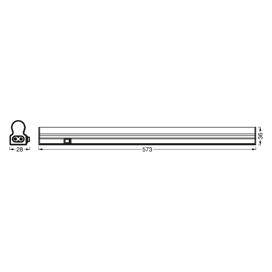 Osram - BATTEN LED pult alatti lámpa, mozgásérzékelővel, 4W/230V, 3000K, 60 cm, fehér
