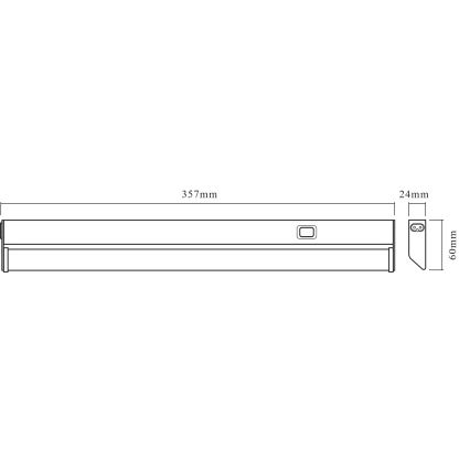 Osram - LED pult alatti világítótest LINEAR LED/6W/230V 3000K 35,7 cm ezüst