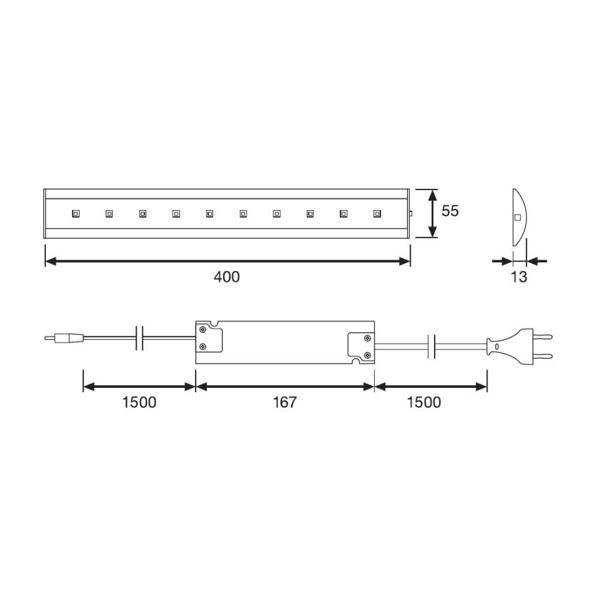 Osram - LED Pultmegvilágító SLIMSHAPE 1xLED/13W/230V