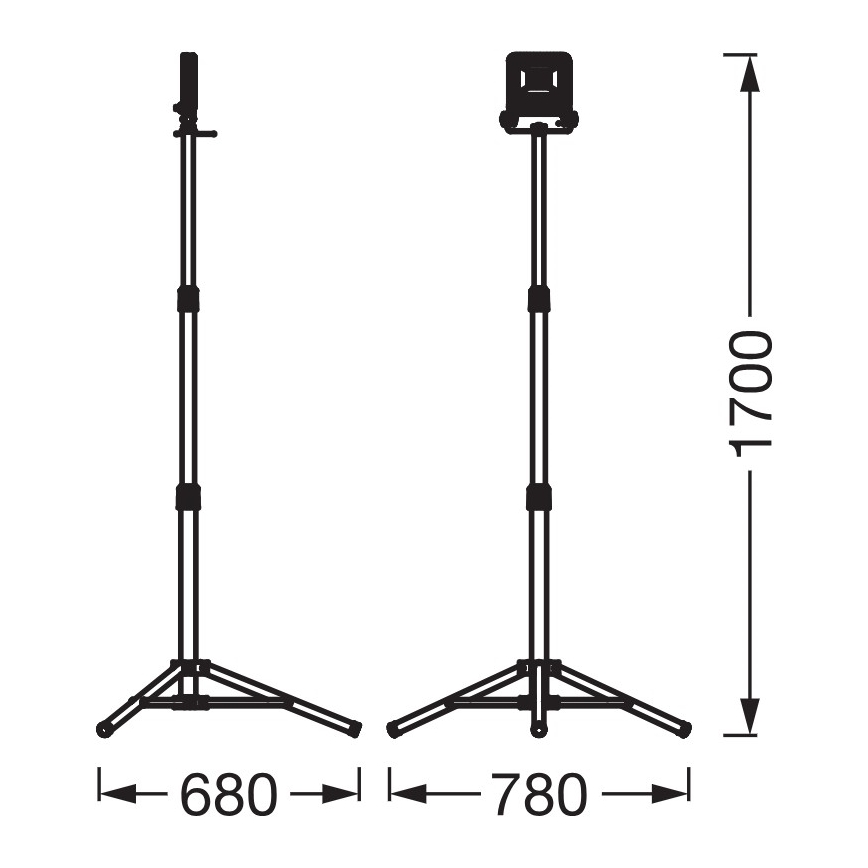 Osram - LED reflektor állvánnyal TRIPOD LED/20W/230V 4000K IP65 narancssárga