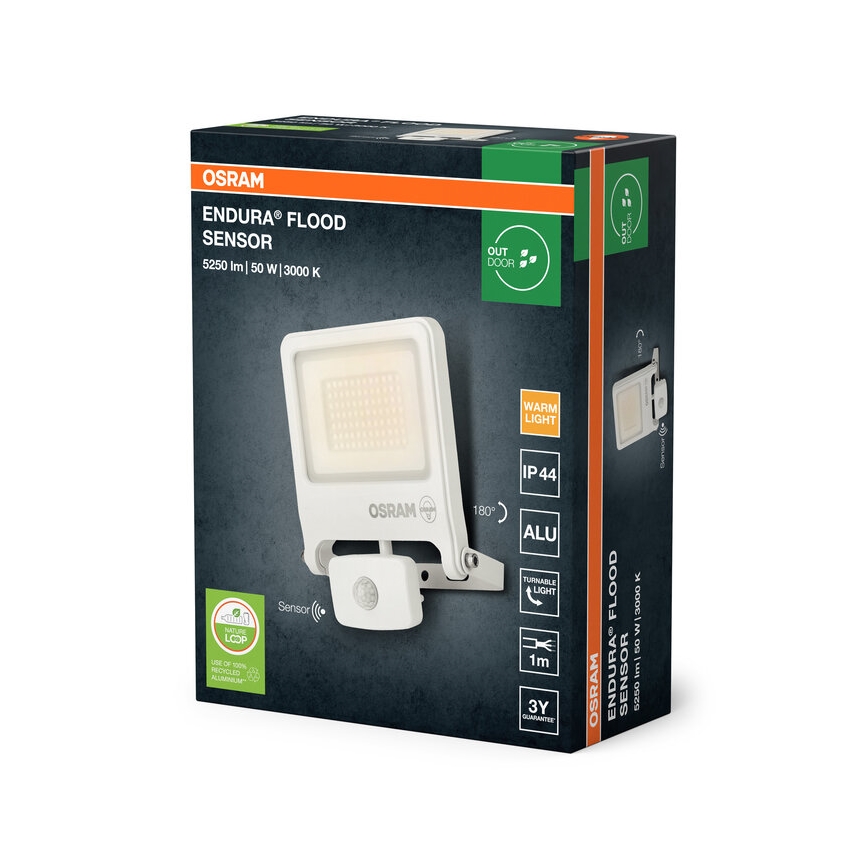 Osram - LED reflektor érzékelővel ENDURA LED/50W/230V 3000K IP44