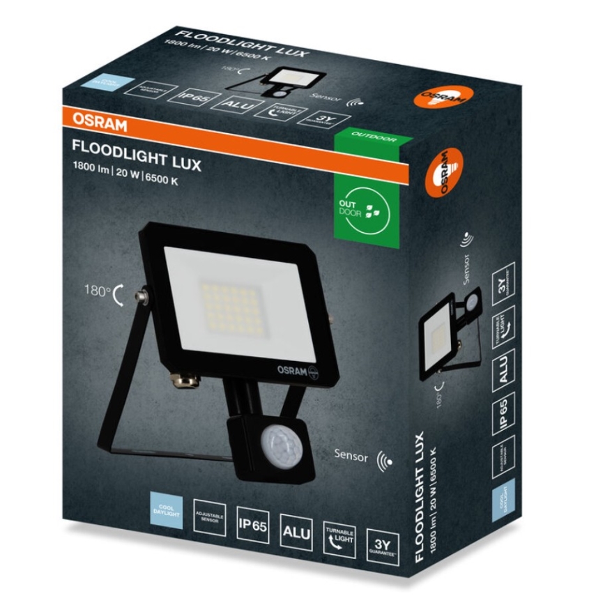 Osram - LED reflektor érzékelővel FLOODLIGHT LED/20W/230V 6500K IP65