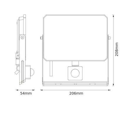 Osram - LED reflektor mozgás- és alkonyérzékelővel FLOODLIGHT LED/50W/230V 6500K IP65 fekete