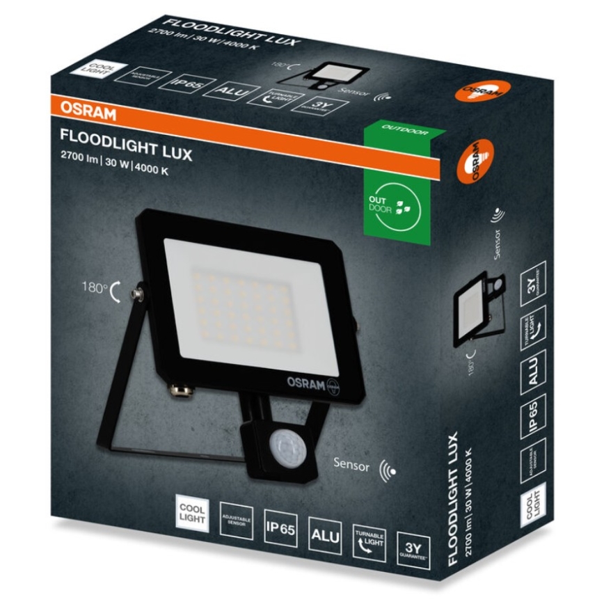 Osram - LED-reflektor mozgásérzékelővel FLOODLIGHT LED/30W/230V 4000K IP65