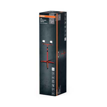 Osram - LED-reflektor tartóval TRIPOD 2xLED/20W/230V 4000K IP65 narancssárga/antracit