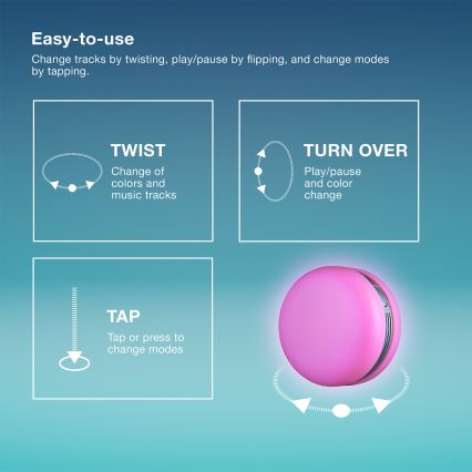 Osram - LED RGB fényerőszabályozható hangszóró SMART+ MACARON LED/1,75W/3,7V 450 mAh narancssárga