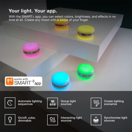 Osram - LED RGB fényerőszabályozható hangszóró SMART+ MACARON LED/1,75W/3,7V 450 mAh narancssárga