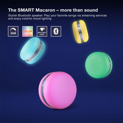 Osram - LED RGB fényerőszabályozható hangszóró SMART+ MACARON LED/1,75W/3,7V 450 mAh narancssárga