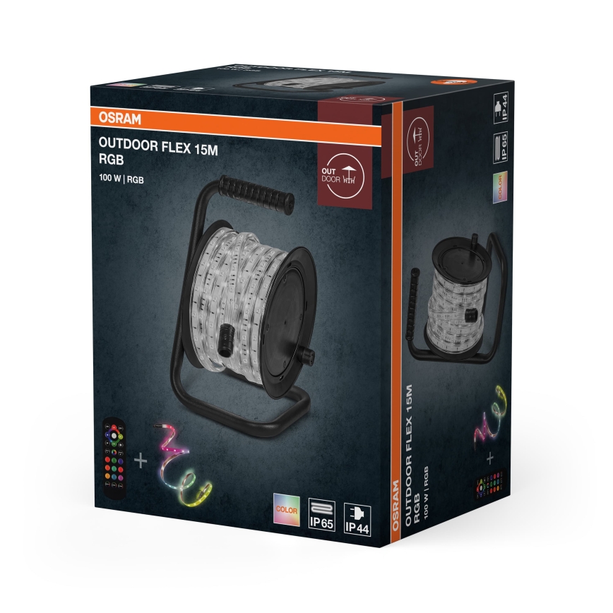 Osram - LED RGB dimmelhető kültéri szalag FLEX 15m LED/100W/230V IP65 + távirányító