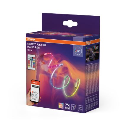 Osram - LED RGB dimmelhető szalag SMART+ MAGIC FLEX 3m LED/15,5W/230V Wi-Fi + távirányító