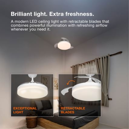 Osram - RGB LED dimmelhető mennyezeti lámpatest ventilátorral CIERZO LED/35W/230V 3000-6500K + távirányító