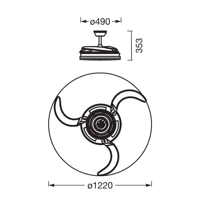 Osram - RGB LED dimmelhető mennyezeti lámpatest ventilátorral CIERZO LED/35W/230V 3000-6500K + távirányító