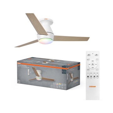 Osram - LED RGB fényerőszabályozható mennyezeti ventilátor NORDES LED/18W/230V 3000-6500K + távirányító