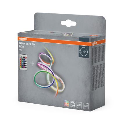 Osram - LED RGBW dimmelhető szalag NEON FLEX 2m LED/4W/5V + távirányító