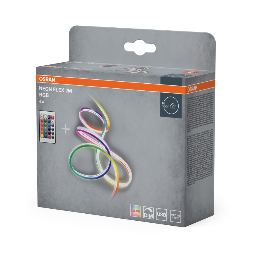 Osram - LED RGBW dimmelhető szalag NEON FLEX 2m LED/4W/5V + távirányító