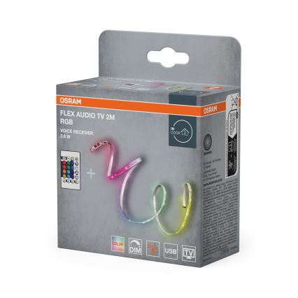 Osram - LED RGB fényerőszabályozható szalag TV-hez FLEX AUDIO 2m LED/3,6W/5V + távirányító