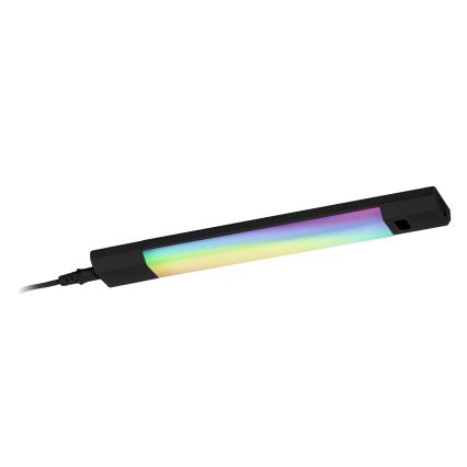 Osram - LINEAR EDGE RGBW LED, dimmelhető pult alatti lámpatest mozgásérzékelővel, LED/4W/230V, 30 cm, fekete + távirányító