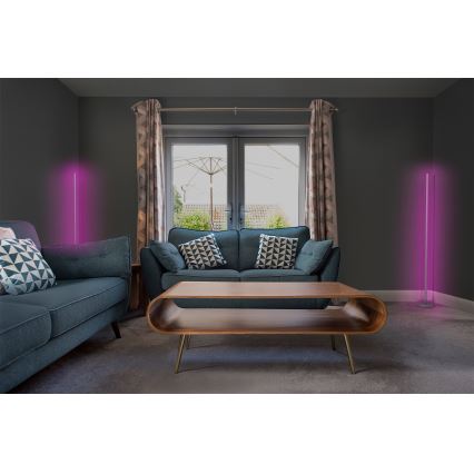 Osram - LED RGBW, fényerőszabályozható állólámpa SMART+ MAGIC LED/11,5W/230V 2700-6500K ezüst Wi-Fi + távirányító