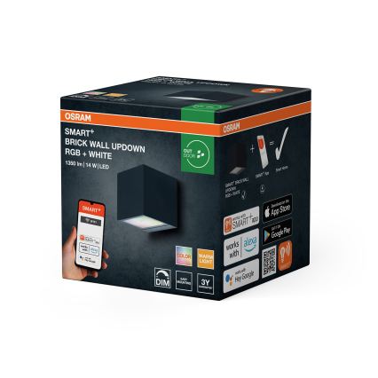 Osram - SMART+ BRICK RGBW LED dimmelhető kültéri fali lámpa LED/14W/230V IP44 Wi-Fi