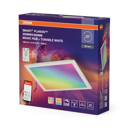 Osram - LED RGBW Dimmelhető mennyezeti lámpatest SMART+ MAGIC LED/14W/230V 2700-6500K 30x30 cm Wi-Fi + távirányító