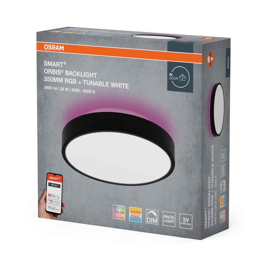 Osram - LED RGBW dimmelhető mennyezeti lámpatest SMART+ ORBIS LED/28W/230V átm. 35 cm 2700-6500K Wi-Fi