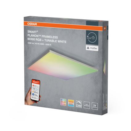 Osram - LED RGBW Fényerőszabályozható mennyezeti lámpatest SMART+ PLANON LED/40W/230V 60x60 cm 3000-6500K Wi-Fi