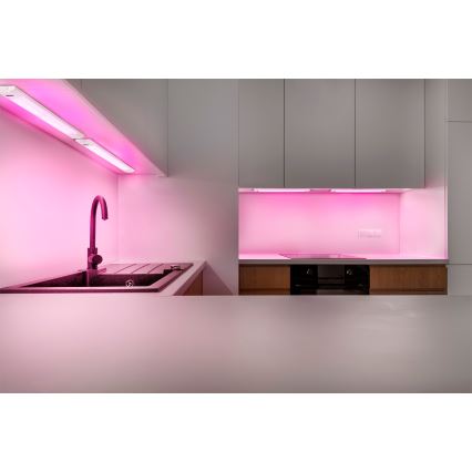 Osram - LED RGBW, fényerőszabályozható pult alatti világítótest LINEAR EDGE LED/8W/230V 50 cm fehér + távirányító