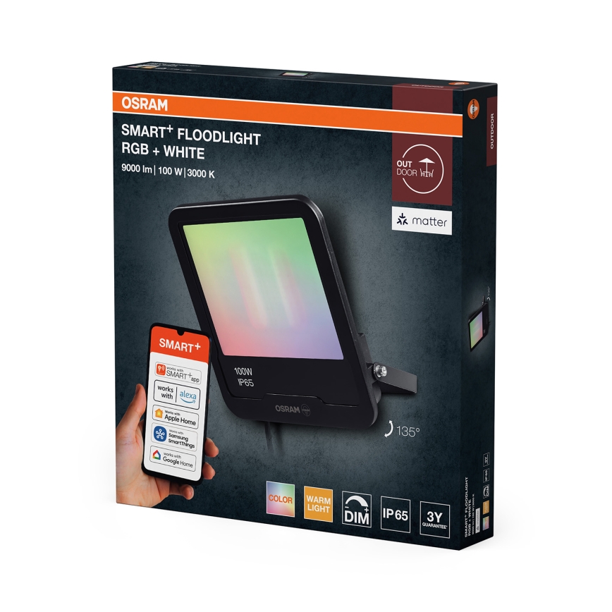 Osram - LED RGBW dimmelhető reflektor SMART+ FLOODLIGHT LED/100W/230V IP65 Wi-Fi