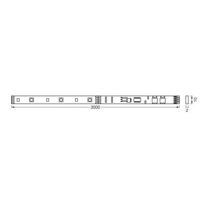 Osram - LED RGBW dimmelhető szalag FLEX 3m LED/10W/230V + távvezérlő