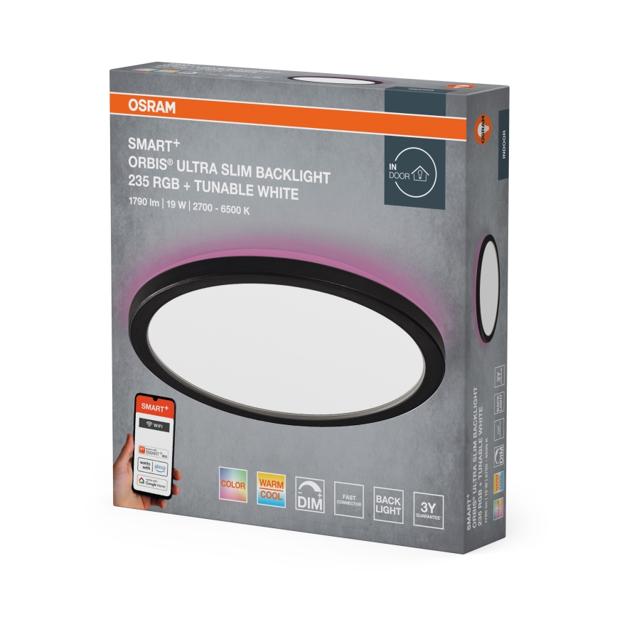 Osram - LED RGBW fényerőszabályozható mennyezeti lámpatest SMART+ ORBIS LED/19W/230V átmérő 23,5 cm 2700-6500K Wi-Fi