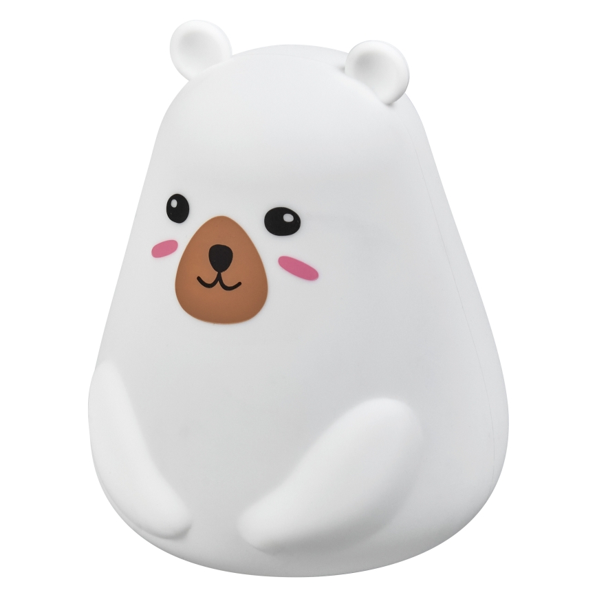 Osram - LED RGBW fényerőszabályozható gyermek érintős lámpa NIGHTLUX BEAR LED/0,7W/3,7V 1200 mAh fehér