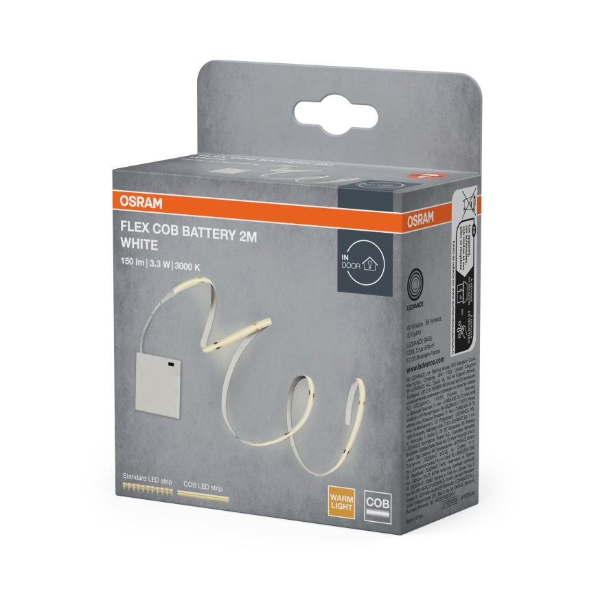 Osram - LED szalag FLEX COB BATTERY 2m LED/3,3W/4xAA