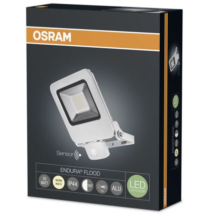Osram - LED szenzoros kültéri reflektor ENDURA LED/50W/240V IP44 bílý