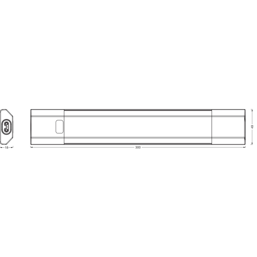 Osram - LED RGBW, fényerőszabályozható pult alá szerelhető lámpatest mozgásérzékelővel LINEAR EDGE LED/4W/230V 30 cm fehér + távirányító