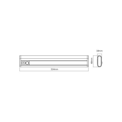 Osram - LED pult alá szerelhető lámpa mozgás- és alkonyérzékelővel LINEARLED LED/2,9W/9V 6xAA 4000K 31,4 cm fehér