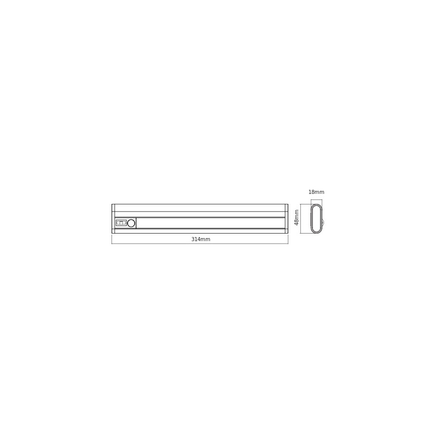 Osram - LED pult alá szerelhető lámpa mozgás- és alkonyérzékelővel LINEARLED LED/2,9W/9V 6xAA 4000K 31,4 cm fehér