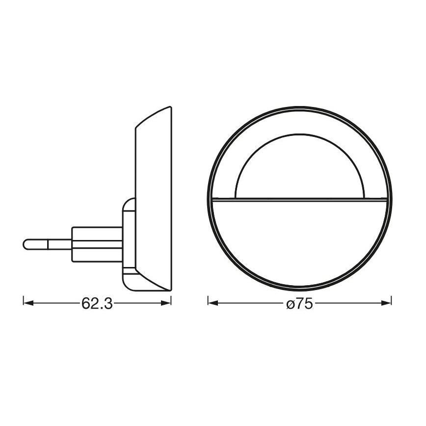 Osram - LUNETTA LED dimmelhető éjszakai lámpa LED/0,65W/230V