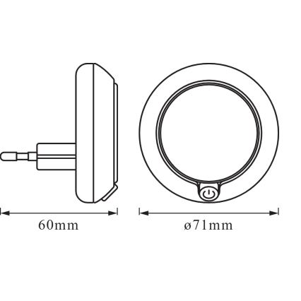 Osram - LUNETTA LED éjjeli lámpa érzékelővel LED/0,3W/230V 3000K