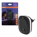 Osram - LUNETTA LED konnektoros éjszakai lámpa érzékelővel és USB-csatlakozóval, 12,5W/230V, fekete