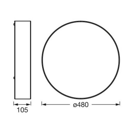 Osram - Mennyezeti lámpa ORBIS PARIS 3xE27/25W/230V átmérő 48 cm krémszínű