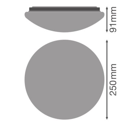 Osram - Mennyezeti lámpatest CEILING ESSENTIAL 1x E27/25W/230V átm. 25 cm fehér